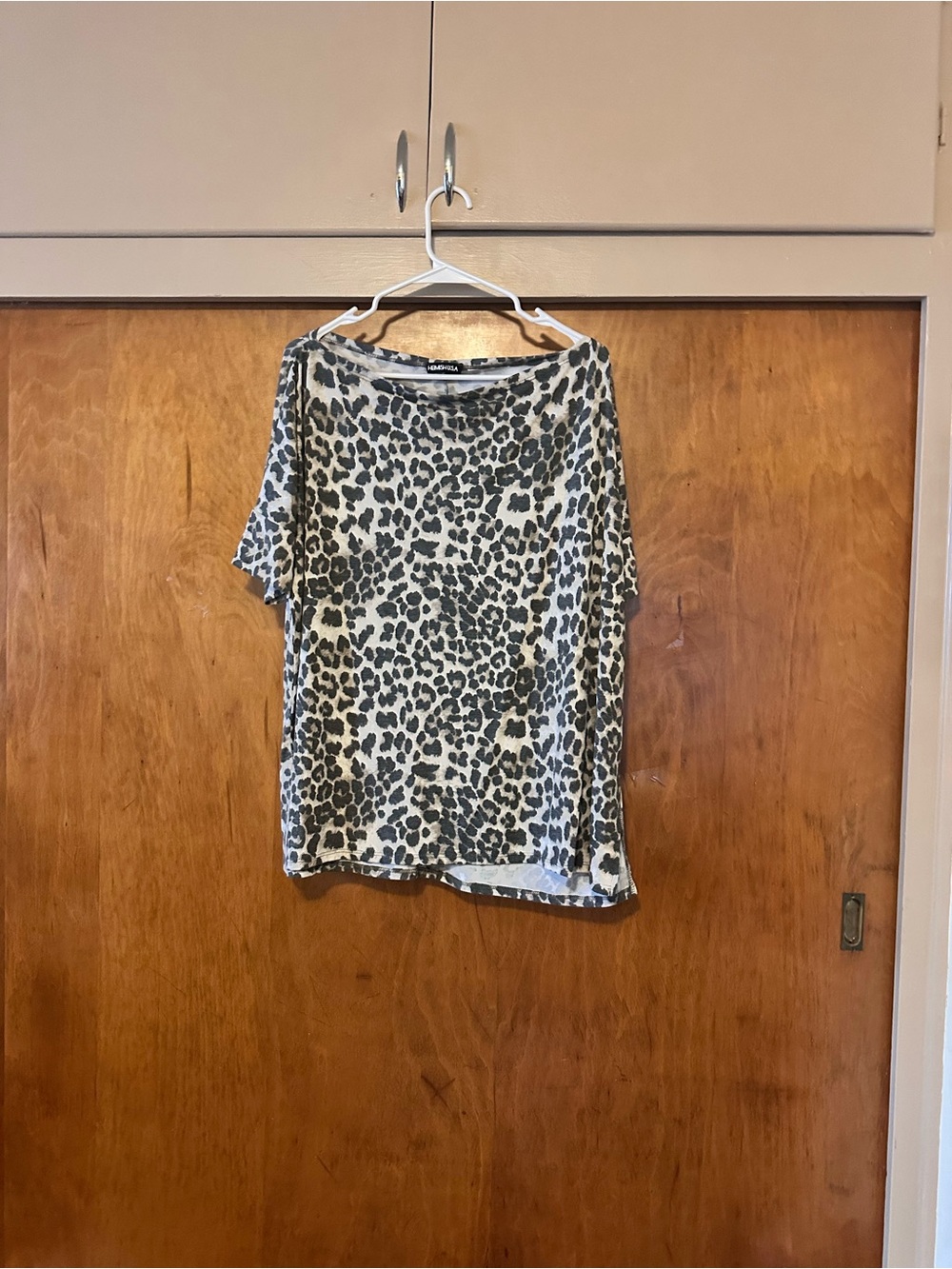 HEIMISH USA brown & black Leopard Print Short Sleeve Tee